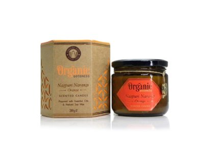 371915 organicka svicka 200g v jantarovem skle nagpuri narangi orange