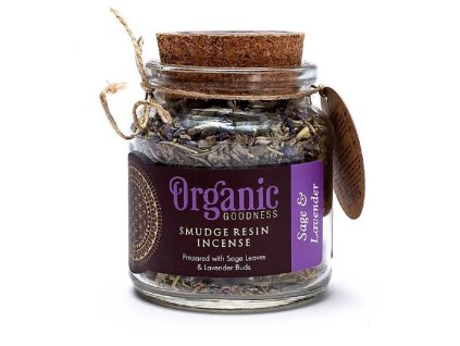376520 organicke kadidlo ve sklenicce sage lavender