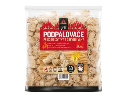 375989 podpalovac z drevite vlny 60ks 50mm