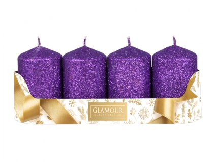385265 svicka adventni glitrovana d5x8cm 4ks