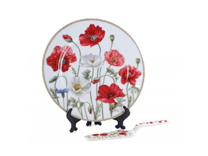 387983 home elements servirovaci talir 27 cm s lopatkou maky bile