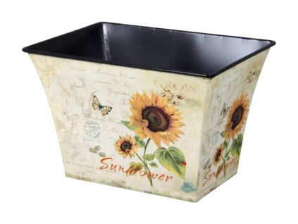 388262 obal slunecnice hranaty plechovy 19x14x13cm