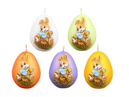 389987 svicka zajicek vejce velikonocni metalicka matna d4 5x6cm