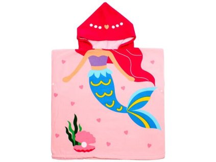 Redhead Mermaid dětské plážové pončo balení 1 ks
