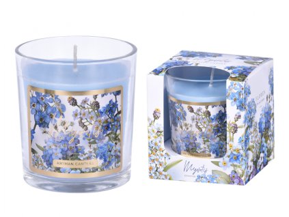 Svíčka ve skle FLORES Mysotis vonná 180g