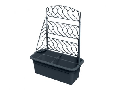 Truhlík BLOMA s pergolou plastový 58x28,8x22,5cm