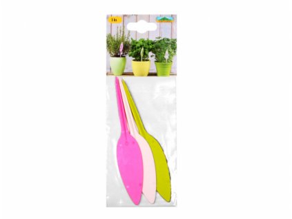 227181 1 jmenovka zapichovaci list plastova mix barev 15cm 3ks
