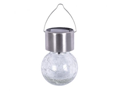 Koule solární LED kovová zahradní d6x8,6cm