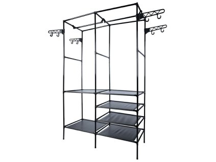 U1H DVOJITÝ STOJÍCÍ VĚŠÁK NA ODEVY, POLICE DO ŠATNÍCH ŠATŮ