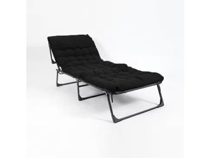 DA448A SKLÁDACÍ KEMPINGOVÁ POSTELÍČKA S ČERNÝM POLŠTÁŘEM