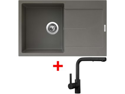 Sinks ULTIMA 790 Truffle + ENIGMA S Černá matná