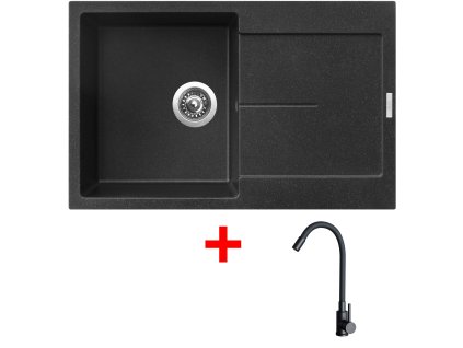 Sinks ULTIMA 790 Granblack + ELASTA černá matná