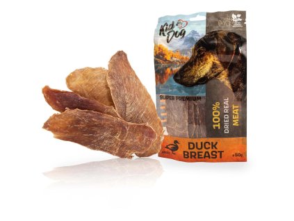KIDDOG SUPER PREMIUM 100% kachní prsa, tenké plátky 50 g