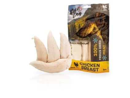 KIDDOG SUPER PREMIUM 100% kuřecí celá prsa sušená mrazem 50 g (3-4 ks)