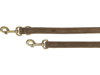 Vodítko PURE kožené nastavitelné, hnědá