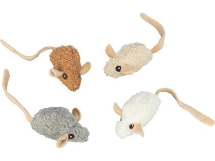 Plyšová myška s catnipem, 18 cm, různé barvy