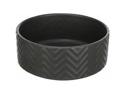 251937 keramicka miska 0 9 l 16 cm vroubkovana cerna
