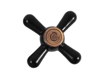 Ručka RETRO - Černá matná/Stará mosaz (Bronz) KR1002CMATSM, RAV Slezák (Barva Černá matná/Stará mosaz (Bronz))