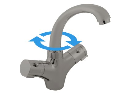 TERMOSTATICKÁ - Umyvadlová baterie bez výpusti, Metal Grey - kartáčovaná TRM26.0MGK, RAV Slezák (Barva METAL GREY - kartáčovaná, Rozměr 3,8")