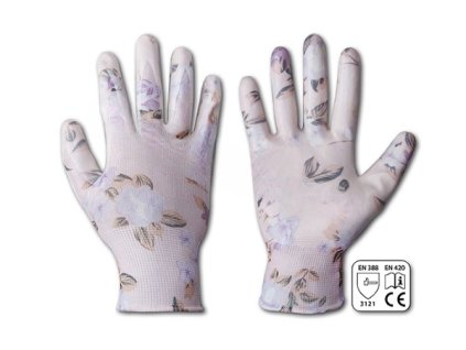 2213 3 damske pracovni rukavice nitrox flowers vel 8