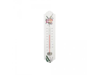 3653 2 venkovni teplomer bradas white line kovovy 22 cm