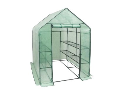 17979 zahradni foliovnik vespagarden regal 8 polic 143x143x195cm zeleny