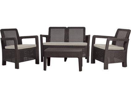 18442 zahradni set keter tarifa lounge set hneda bezova