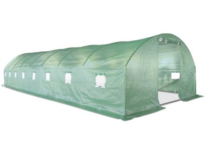 18988 zahradni foliovnik vespagarden 4x12x2 3m 48m2 2 vchody zeleny