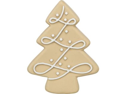 Vánoční stromeček, bez zvuku, 13 cm, latex, béžová