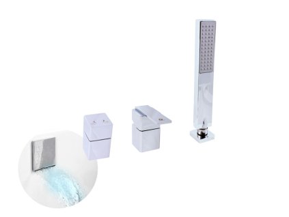 LOIRA - Vanová baterie 4-otvorová, vodopád, Chrom LR563.0P, RAV Slezák (Barva Chrom, Rozměr 3,8")