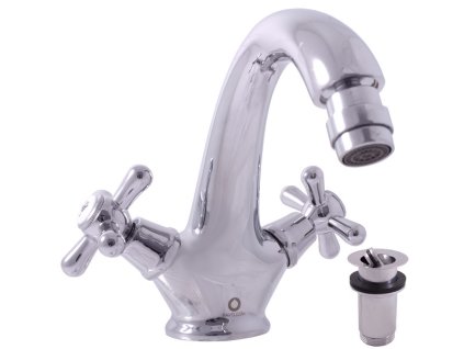 MORAVA RETRO - Bidetová baterie s výpustí, Chrom MK143.0, RAV Slezák (Barva Chrom, Rozměr 3,8")