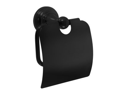 4702 1 morava retro koupelnovy doplnek drzak toaletniho papiru s krytem cerna matna mka0400cmat rav slezak
