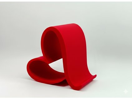 Huka Stolní držák na mobil – motiv Srdce, červený