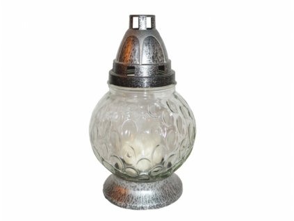 46029 lampa hrbitovni koule puntiky sklenena 50g d12x20cm
