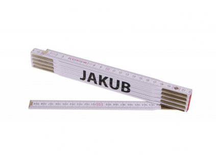 18918 metr skladaci 2m jakub profi bily drevo