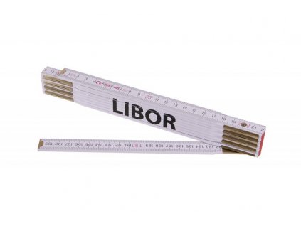 18966 metr skladaci 2m libor profi bily drevo