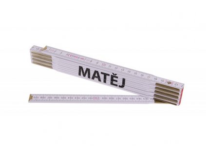 18957 metr skladaci 2m matej profi bily drevo