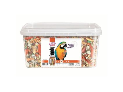 244242 lolo basic kompl krmivo pro velke papousky 3l 1 5kg kyblik