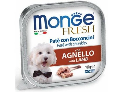 243570 monge fresh pastika a kousky s jehnecim 100 g pro psy