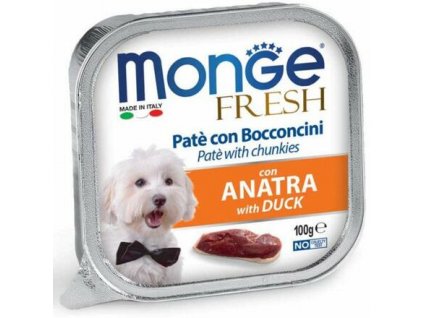 243567 monge fresh pastika a kousky s kachnou 100 g pro psy