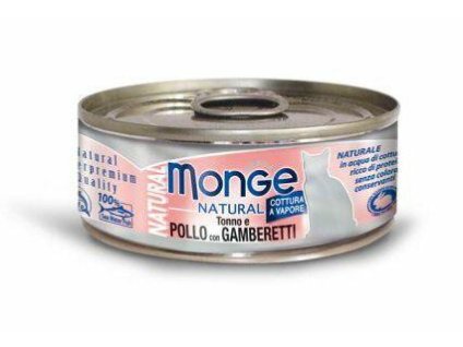 241785 monge natural tunak s kousky kurete a krevetami pro kocky 80 g