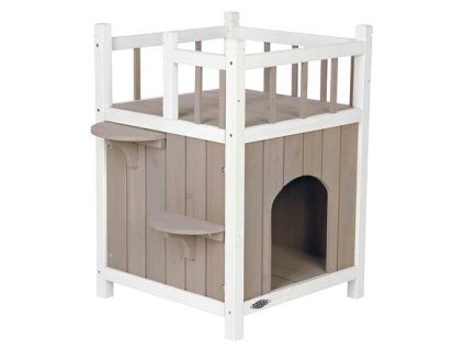 246837 natura kocici domek s balkonem 45x65x45cm