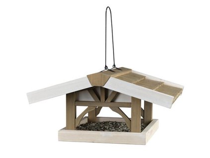 245178 natura zavesne krmitko pro ptaky 46x22x44 cm sedo bile doprodej