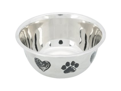 248514 nerezova miska motiv tlapky srdce protiskluzove dno 0 5 l 13 cm