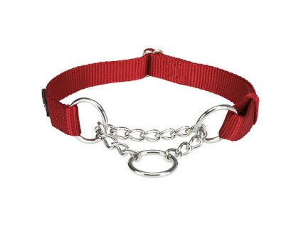 252786 nylonovy polostahovaci obojek premium cervena