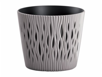 105273 obal na kvetnik sandy 2v1 plastovy matny d19x17cm