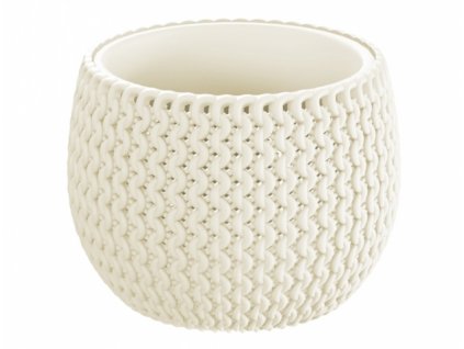 265356 1 obal na kvetnik splofy bowl 2v1 plastovy matny d18x14cm