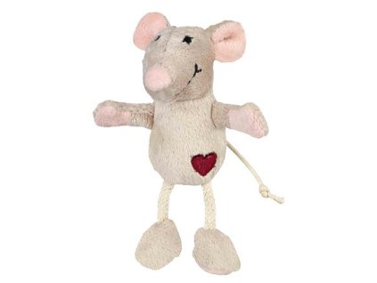 244449 plysova mys se srdickem 11 cm