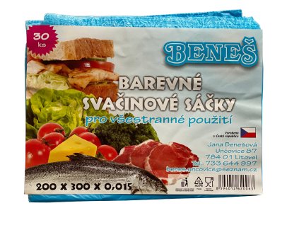 165162 1 benes 13001b sacky svacinove 200 x 300 mm 30 ks modre