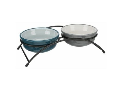 250140 set keramickych misek v kovovem stojanku 2 0 25 l 13 cm petrolejova seda